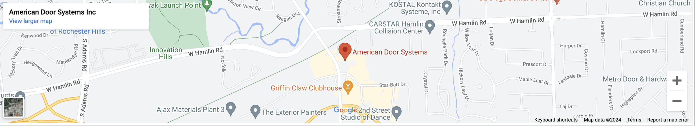 map of American Door Systems location